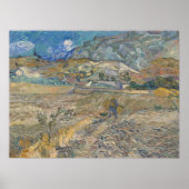 Vincent van Gogh, gesloten veld met boer Poster (Voorkant)