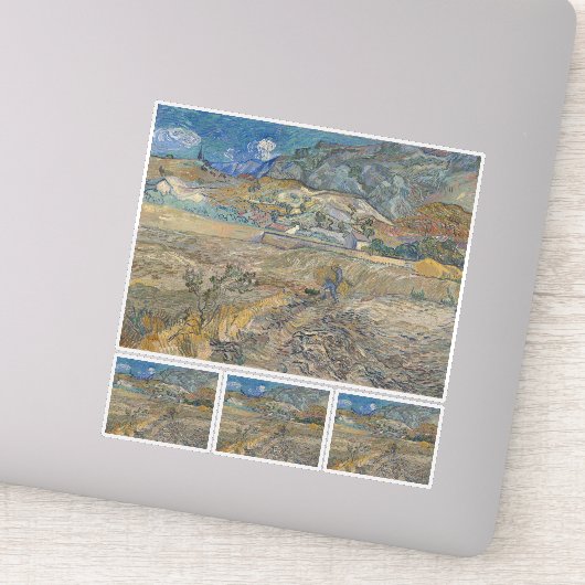 Vincent van Gogh, gesloten veld met boer Sticker (Detail)