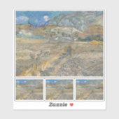 Vincent van Gogh, gesloten veld met boer Sticker (Vel)