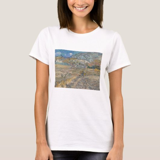 Vincent van Gogh, gesloten veld met boer T-shirt (Voorkant)