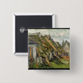 Vincent van Gogh | Getankte katten in Chaponval Vierkante Button 5,1 Cm (Voorkant /achterkant)