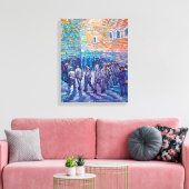 Vincent Van Gogh - Gevangenen lopen de ronde af Canvas Afdruk (Insitu (Woonkamer))