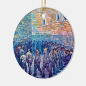 Vincent Van Gogh - Gevangenen lopen de ronde af Keramisch Ornament (Links)