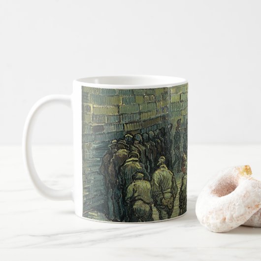 Vincent van Gogh - Gevangenen oefenen Koffiemok (Met donut)