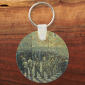 Vincent van Gogh - Gevangenen oefenen Sleutelhanger (Voorkant)