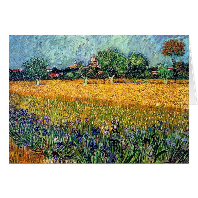 Vincent Van Gogh - Gezicht op Arles met irissen (Voorkant Horizontaal)