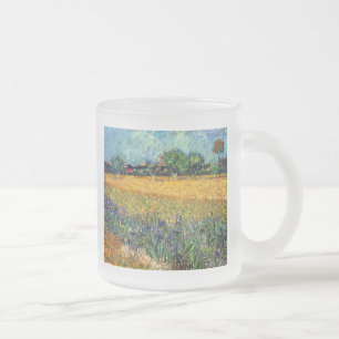 Vincent Van Gogh - Gezicht op Arles met irissen Matglas Koffiemok