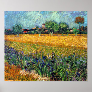 Vincent Van Gogh - Gezicht op Arles met irissen Poster