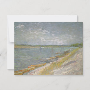 Vincent van Gogh - Gezicht op een rivier met roeib