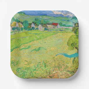 Vincent van Gogh - Gezicht op Vessenots bij Auvers Papieren Bordje