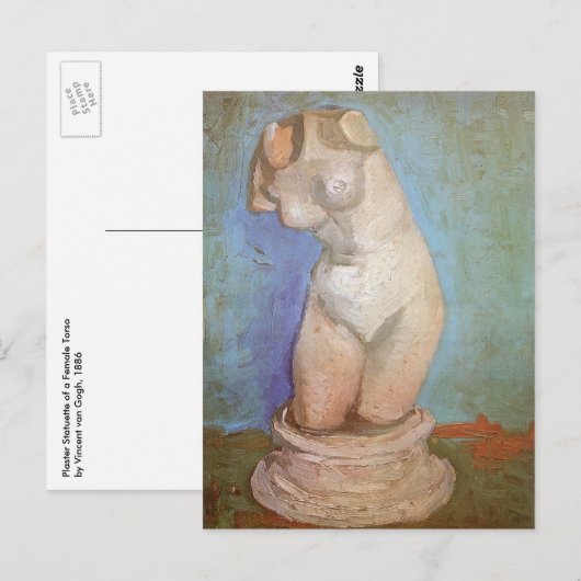 Vincent van Gogh - Gipsbeeldje Vrouw Torso Briefkaart (Voorkant / Achterkant)