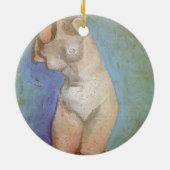 Vincent van Gogh - Gipsbeeldje Vrouw Torso Keramisch Ornament (Achterkant)