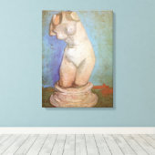 Vincent van Gogh - Gipsen Beeldje Vrouwelijk Torso Canvas Afdruk (Insitu (Houten vloer))