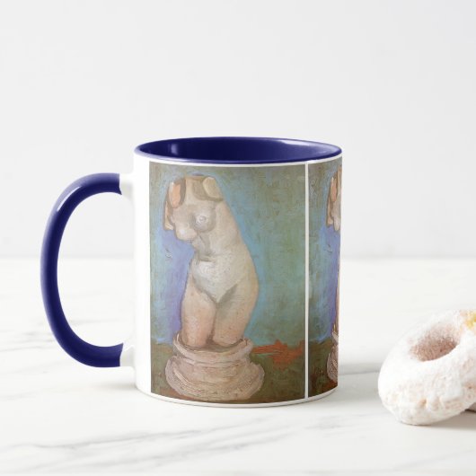 Vincent van Gogh - Gipsen Beeldje Vrouwelijk Torso Mok (Met donut)