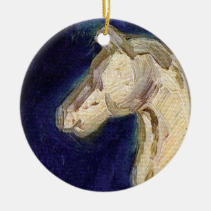 Vincent Van Gogh - Gipsen Paardenbeeldje Keramisch Ornament