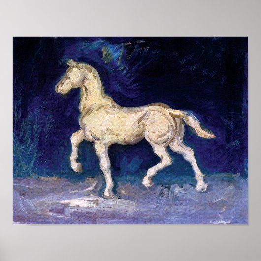 Vincent Van Gogh - Gipsen Paardenbeeldje Poster (Voorkant)