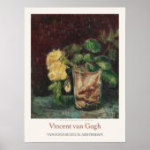 Vincent van Gogh Glas met Gele Rozen Art Print (Voorkant)