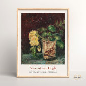Vincent van Gogh Glas met Gele Rozen Art Print