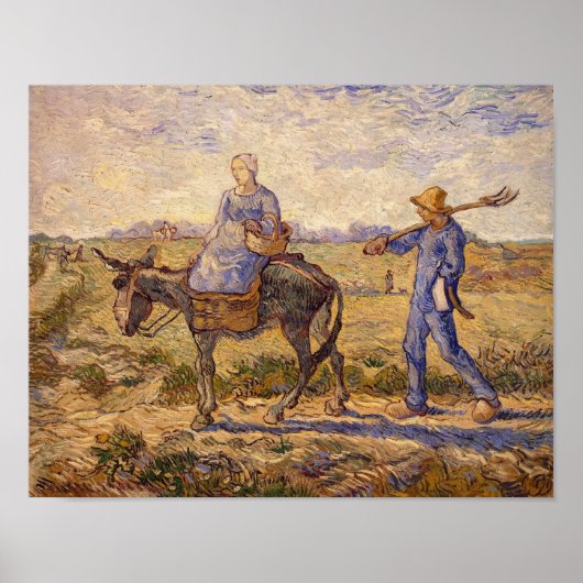 Vincent van Gogh | Goedemorgen, gaan werken Poster (Voorkant)