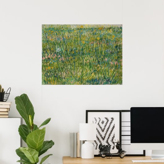 Vincent van Gogh - grasspatlap Poster (Thuiskantoor)