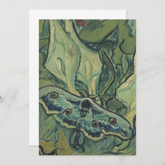 Vincent Van Gogh - Great Peacock Moth Bedankkaart (Voorkant / Achterkant)
