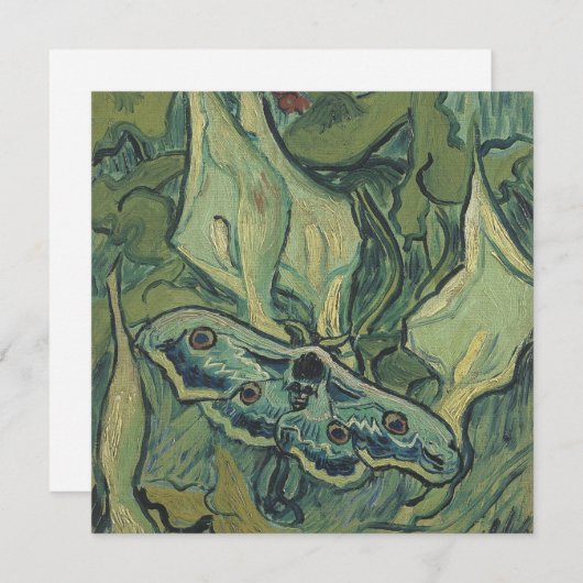 Vincent Van Gogh - Great Peacock Moth Feestdagenkaart (Voorkant / Achterkant)