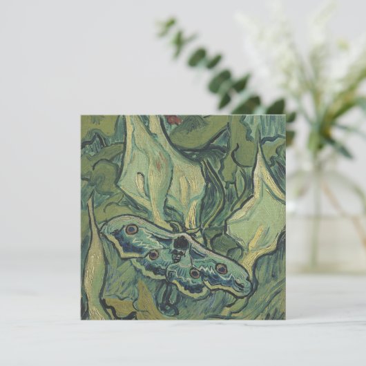 Vincent Van Gogh - Great Peacock Moth Feestdagenkaart (Staand voorkant)