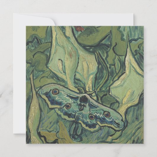 Vincent Van Gogh - Great Peacock Moth Feestdagenkaart (Voorkant)