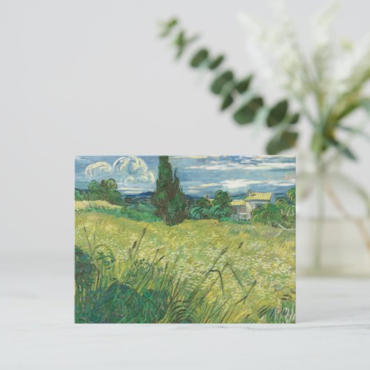 Vincent van Gogh - Green Field Briefkaart (Staand voorkant)
