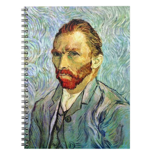 Vincent Van Gogh - Green Self-Portrait Fine Art Notitieboek (Voorkant)
