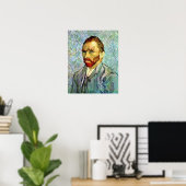 Vincent Van Gogh - Green Self-Portrait Fine Art Poster (Thuiskantoor)