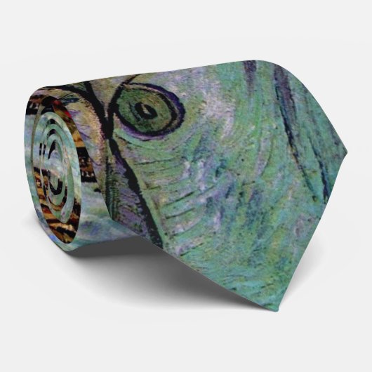 Vincent Van Gogh - Green Self-Portrait Fine Art Stropdas (Opgerold)