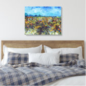 Vincent van Gogh - Green Vineyard Canvas Afdruk (Insitu (Slaapkamer))