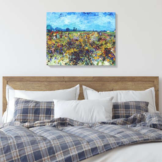 Vincent van Gogh - Green Vineyard Canvas Afdruk (Insitu (Slaapkamer))