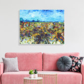 Vincent van Gogh - Green Vineyard Canvas Afdruk (Insitu (Woonkamer))