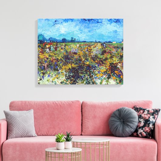 Vincent van Gogh - Green Vineyard Canvas Afdruk (Insitu (Woonkamer))