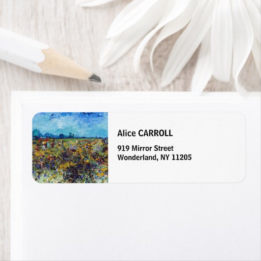 Vincent van Gogh - Green Vineyard Etiket (Insitu)