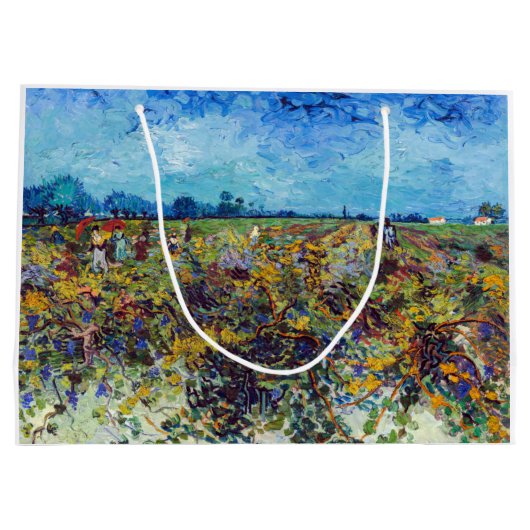 Vincent van Gogh - Green Vineyard Groot Cadeauzakje (Achterkant)