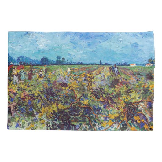 Vincent van Gogh - Green Vineyard Kussensloop (Achterkant)