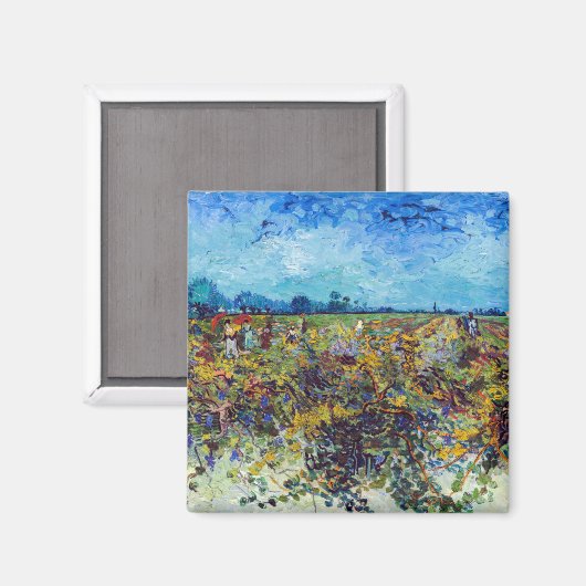 Vincent van Gogh - Green Vineyard Magneet (Voorkant / Achterkant)