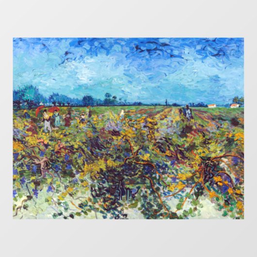 Vincent van Gogh - Green Vineyard Raamsticker (Vel)
