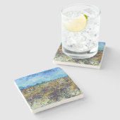 Vincent van Gogh - Green Vineyard Stenen Onderzetter (Zijkant)