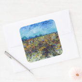 Vincent van Gogh - Green Vineyard Vierkante Sticker (Envelop)