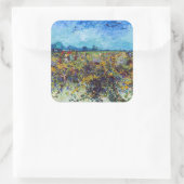 Vincent van Gogh - Green Vineyard Vierkante Sticker (Tas)