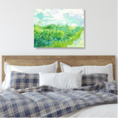 Vincent van Gogh - Green Wheat Field, Auvers Canvas Afdruk (Insitu (Slaapkamer))