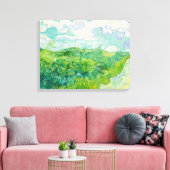 Vincent van Gogh - Green Wheat Field, Auvers Canvas Afdruk (Insitu (Woonkamer))