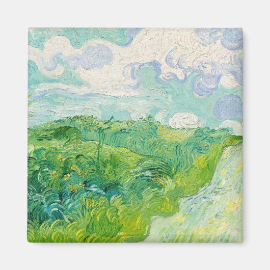 Vincent van Gogh - Green Wheat Field, Auvers Magneet (Voorkant)