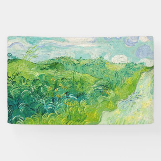 Vincent van Gogh - Green Wheat Field, Auvers Spandoek (Horizontaal)