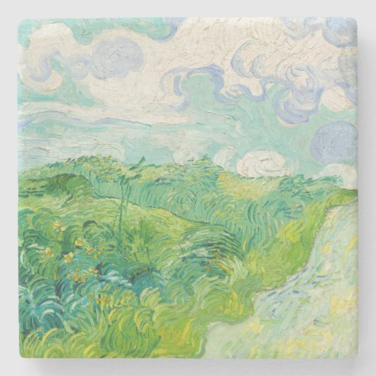 Vincent van Gogh - Green Wheat Field, Auvers Stenen Onderzetter (Voorkant)