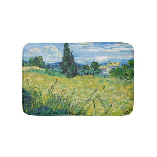 Vincent van Gogh - Green Wheat Field met Cypress Badmat (Voorkant)
